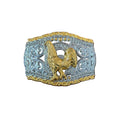 WESTERN SILVER -GOLD ROOSTER BUCKLE