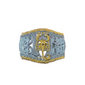 WESTERN SILVER BUCKLE ESCORPION FLOWERS BUCKLE