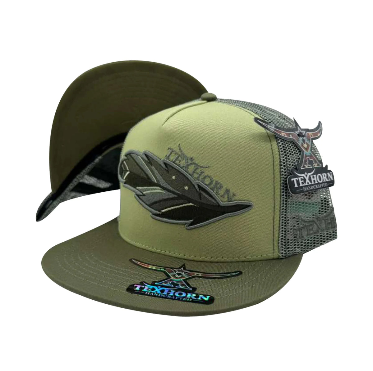 TEXHORN VILLALDAMA FEATHER GREEN CAP