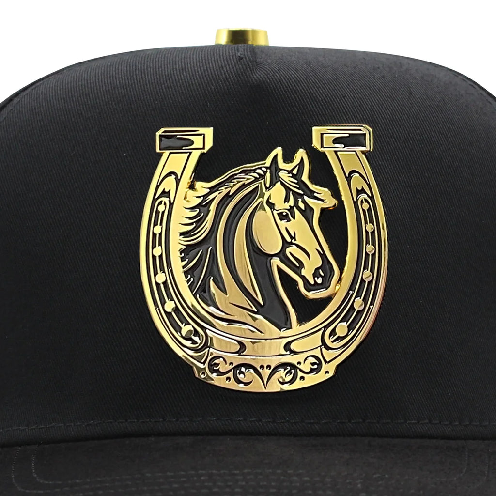 MEN'S PREMIUM CABALLOS PIN METAL ORO/NEGRO CAP