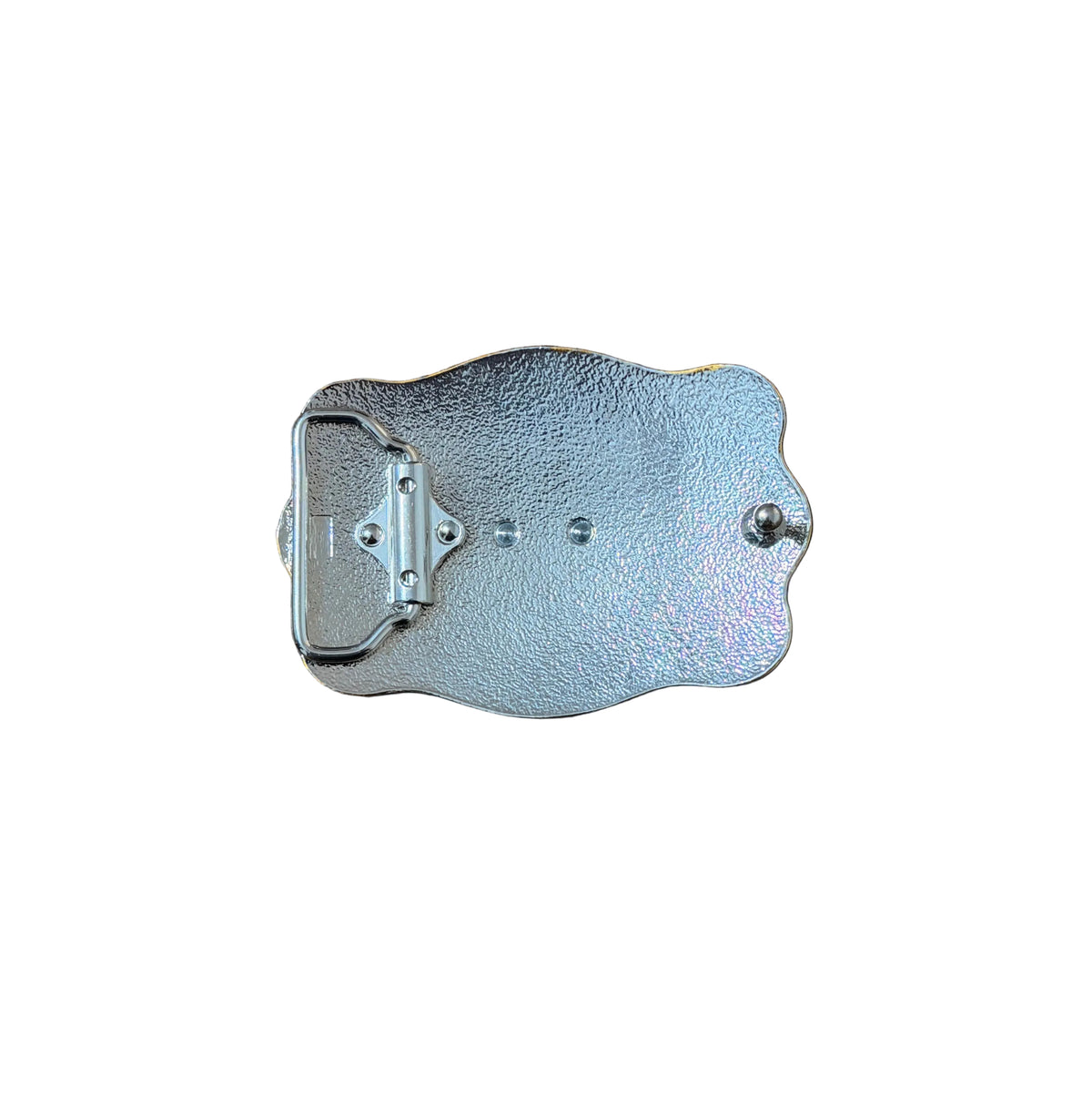 SILVER -GOLD HORSE LUX WESTERN BUCKLE