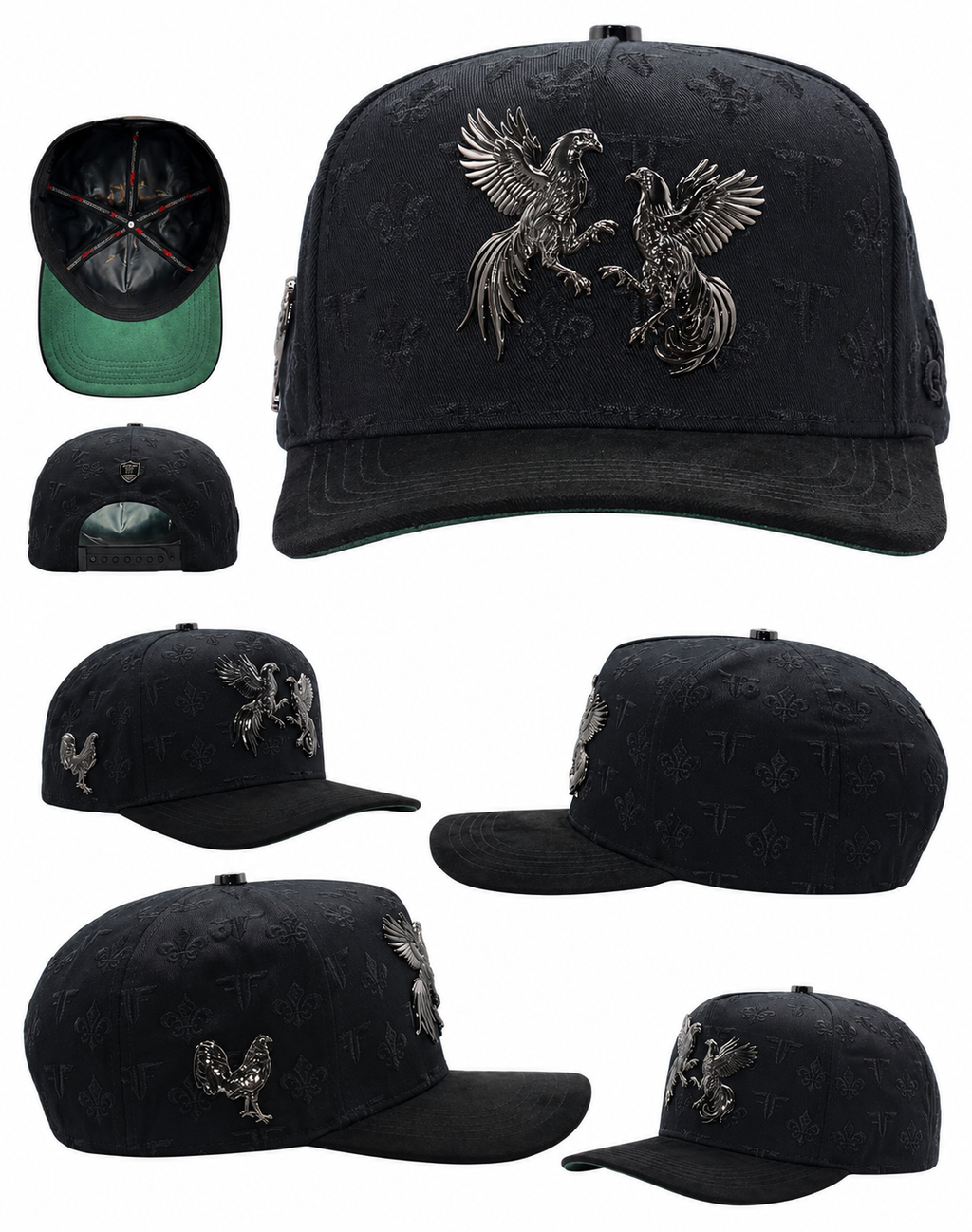 MEN'S CAP GALLOS SILVER FULL BLACK