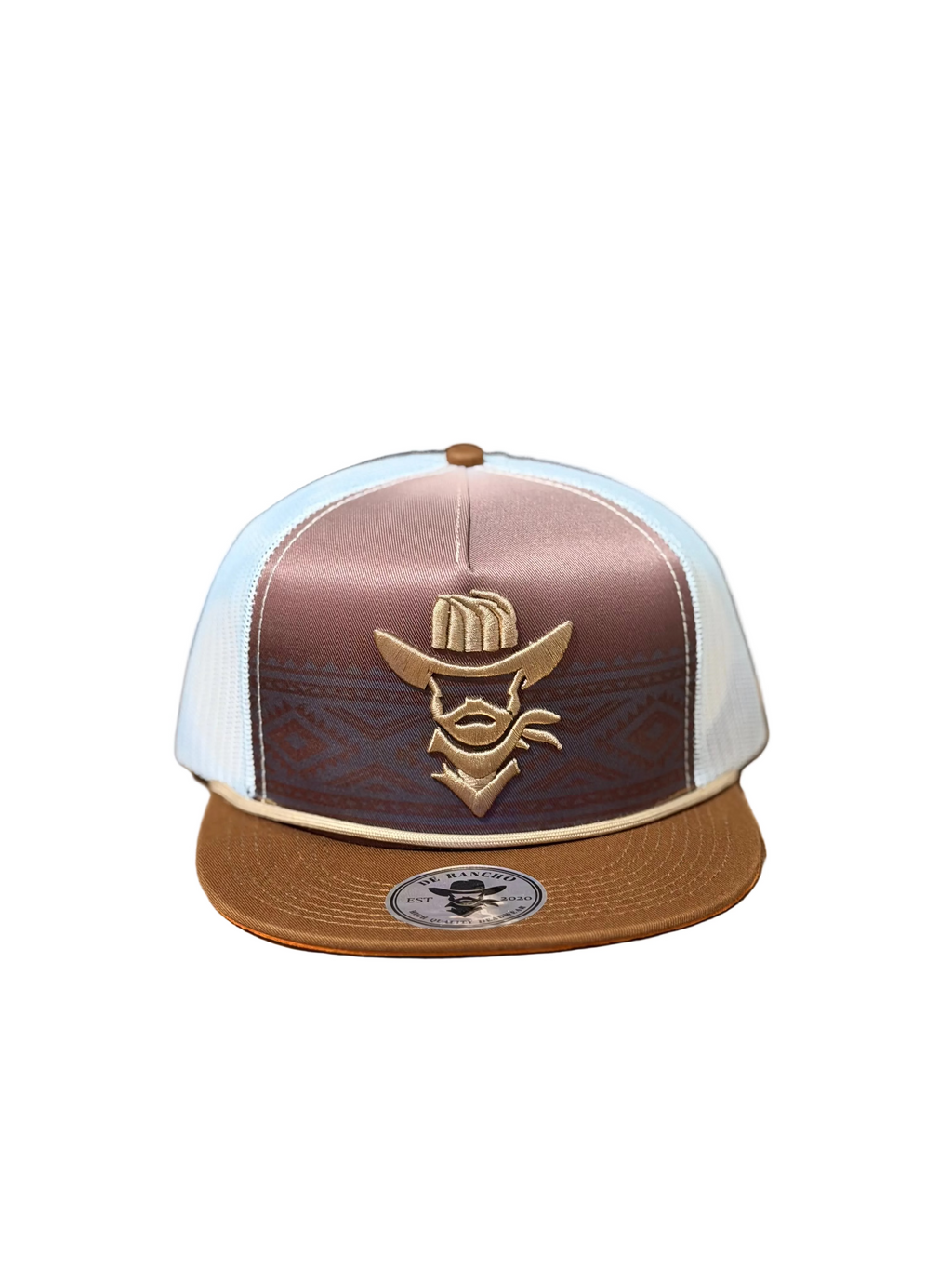 DE RANCHO AZTEC VAQUERO TAN BROWN CAP