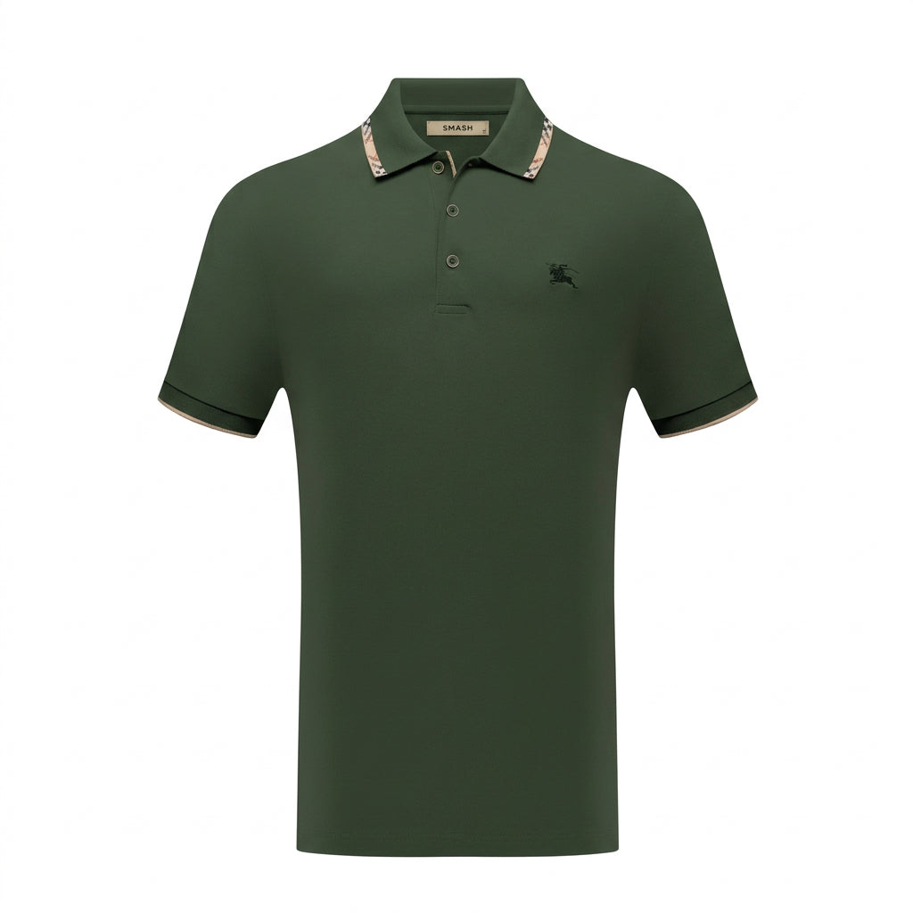 MENS OLIVE GREEN 208 PREMIUM POLO