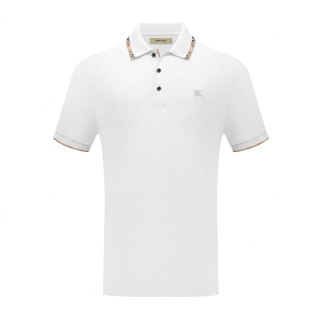 MENS WHITE PREMIUM POLO