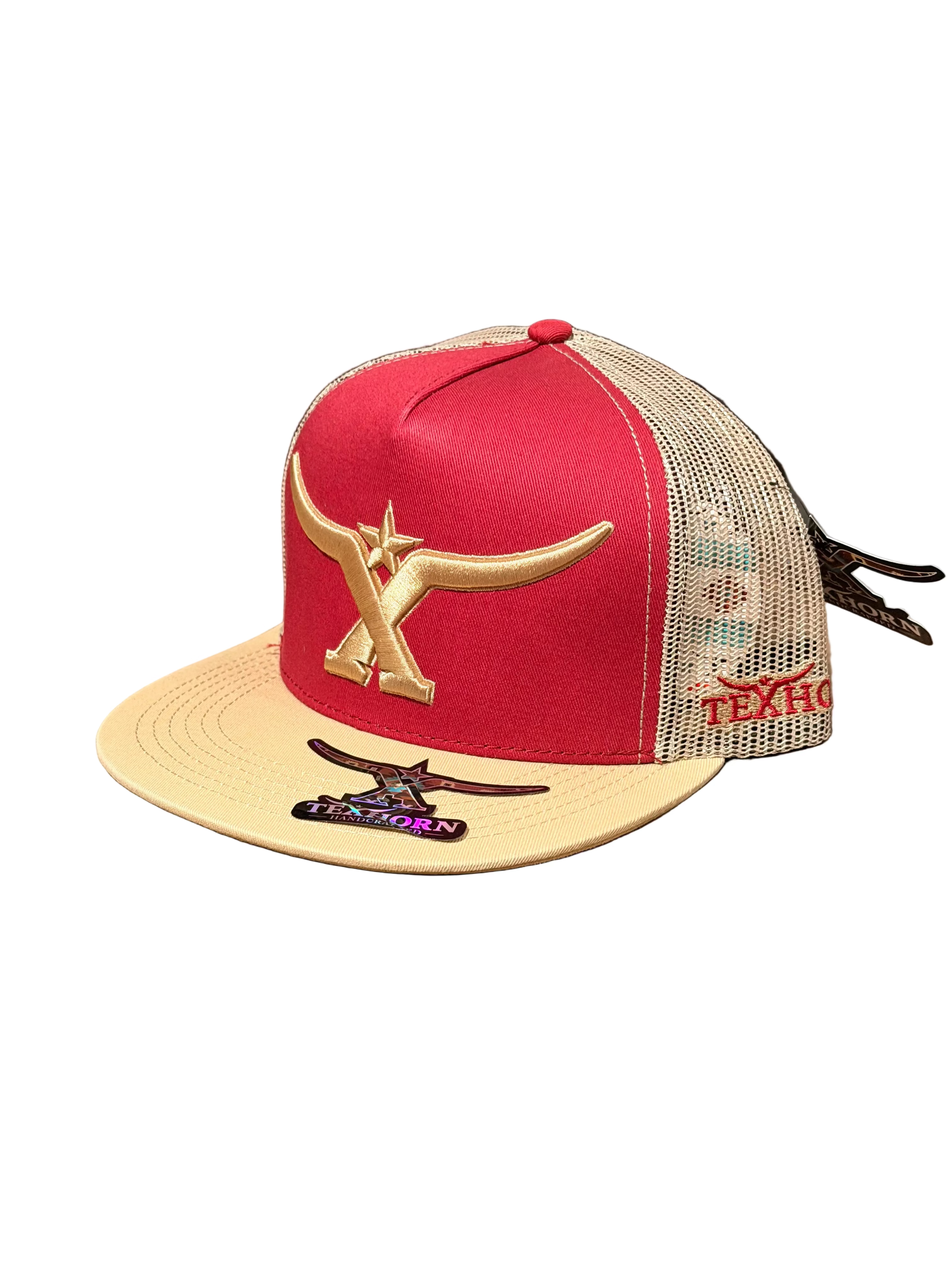 TEXHORN LONG HORN RED-GOLD CAP