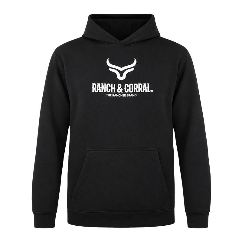 RANCH CORRAL UNISEX TEAM LOGO BLACK HOODIE