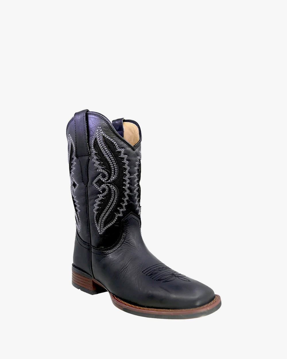 MENS ALAMO BOOT LORENZO BLACK LAVA SQUARE TOE