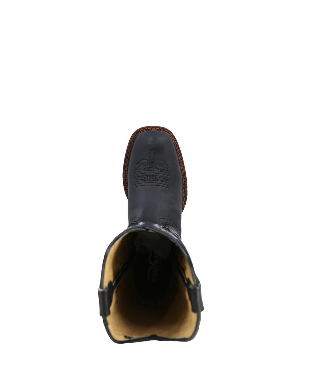 MENS ALAMO BOOT LORENZO BLACK LAVA SQUARE TOE