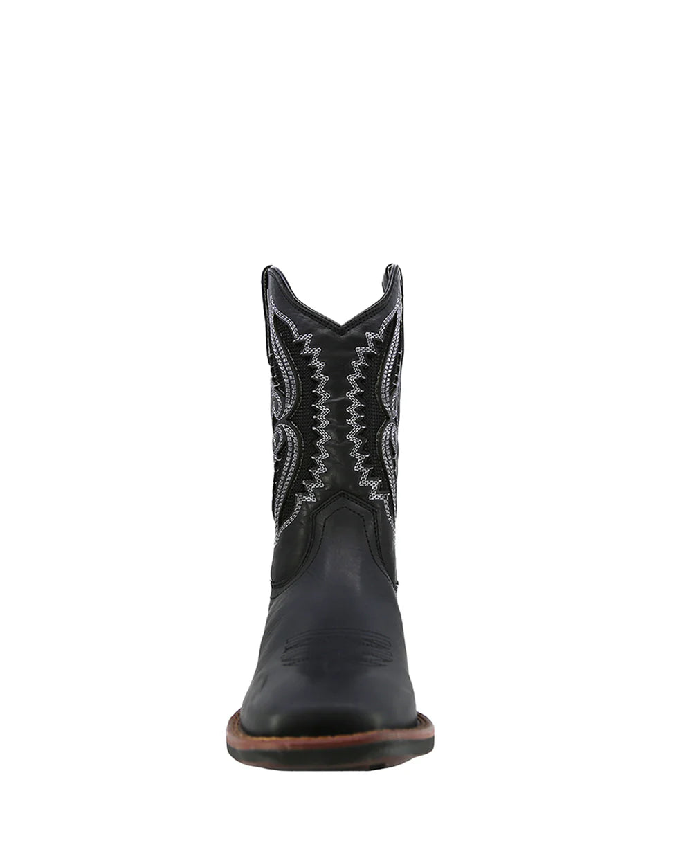 MENS ALAMO BOOT LORENZO BLACK LAVA SQUARE TOE