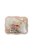 SQUARE ROSEGOLD-RUNING HORSE DESING BUCKLE