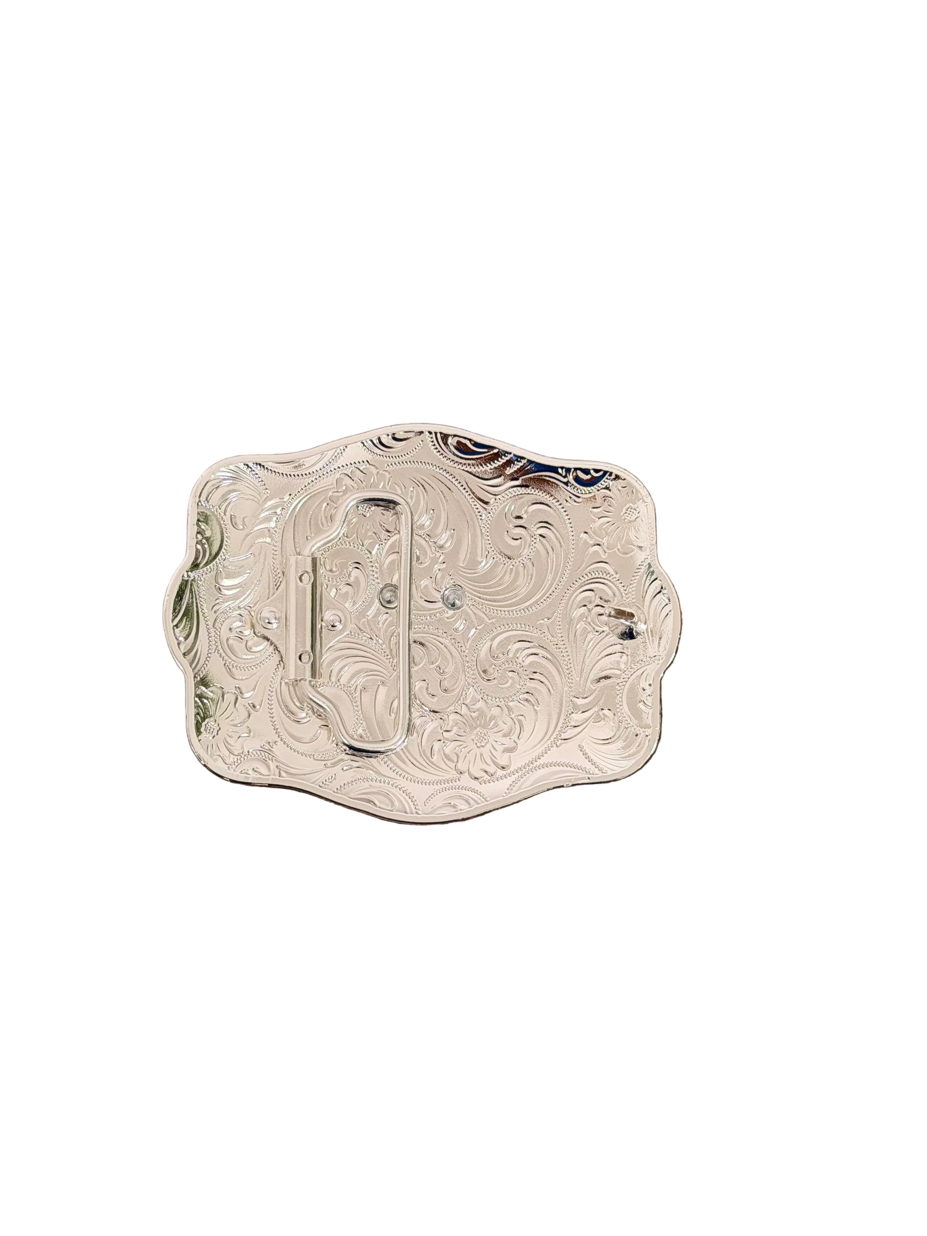 SQUARE SILVER POKER CARDS DESING BUCKLE