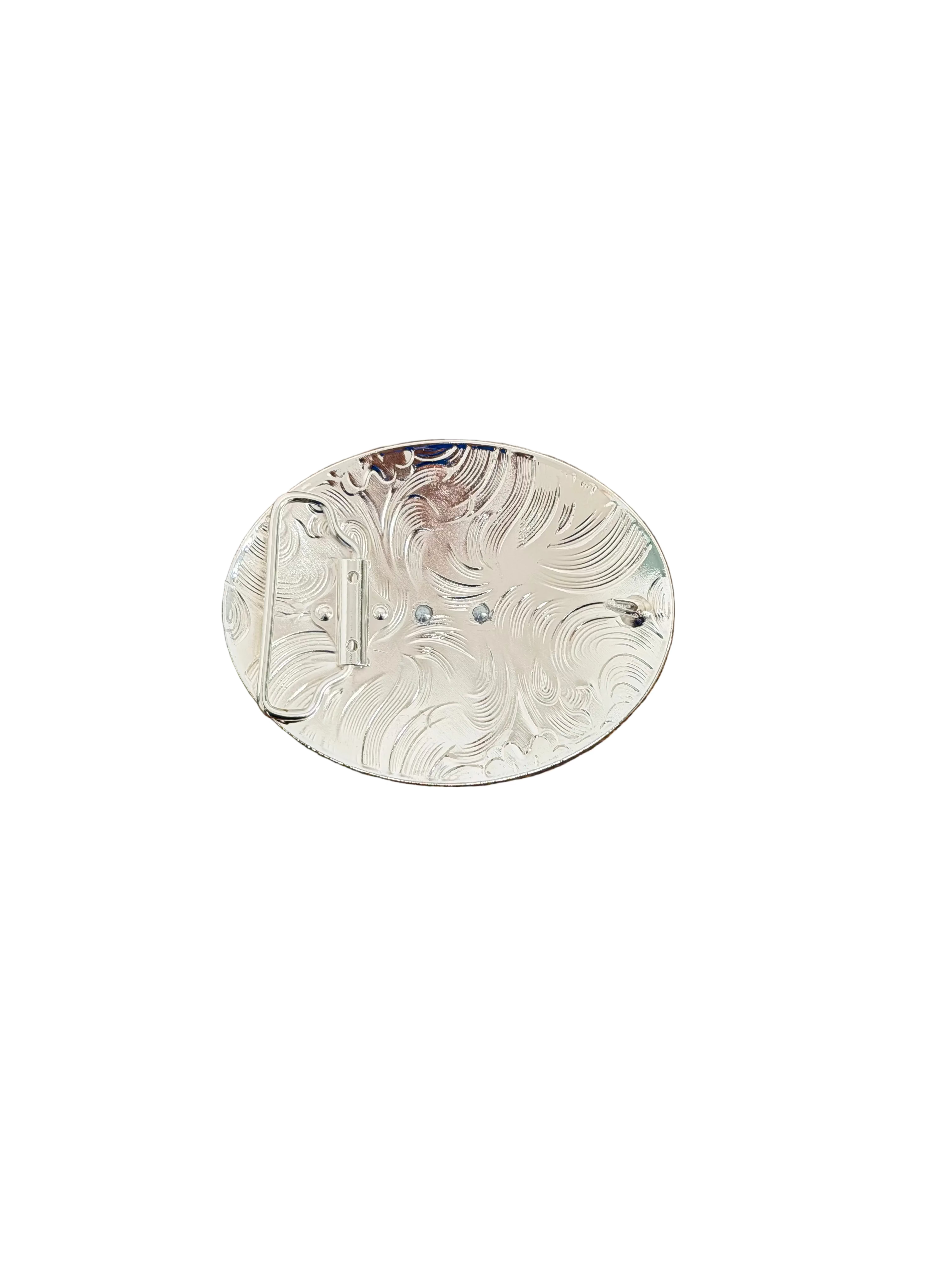 ROUND SILVER-BLACK JINETE WITH HORSE BUCKLE