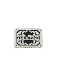 SQUARE SILVER-BLACK JINETE INCADO WITH HORSE BUCKLE
