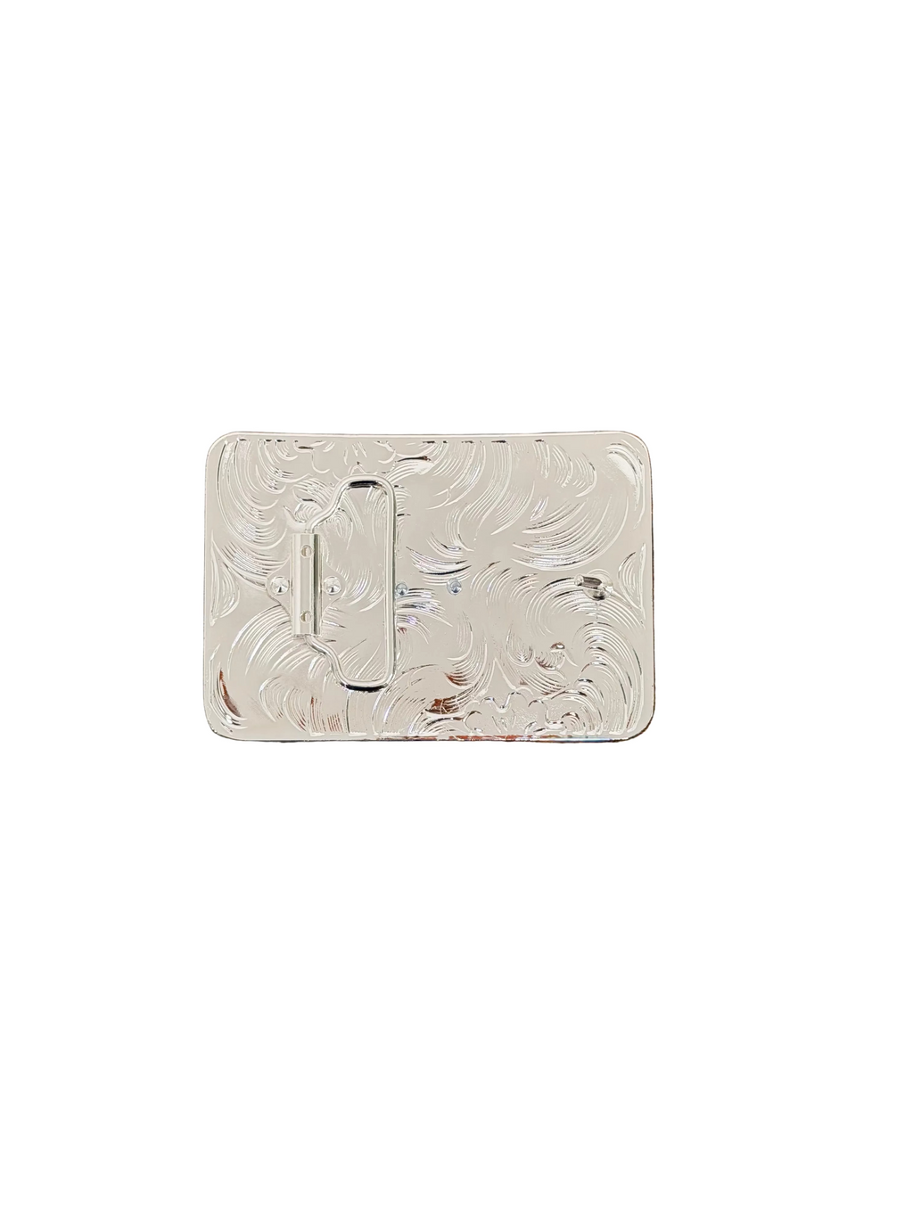SQUARE SILVER-BLACK JINETE INCADO WITH HORSE BUCKLE