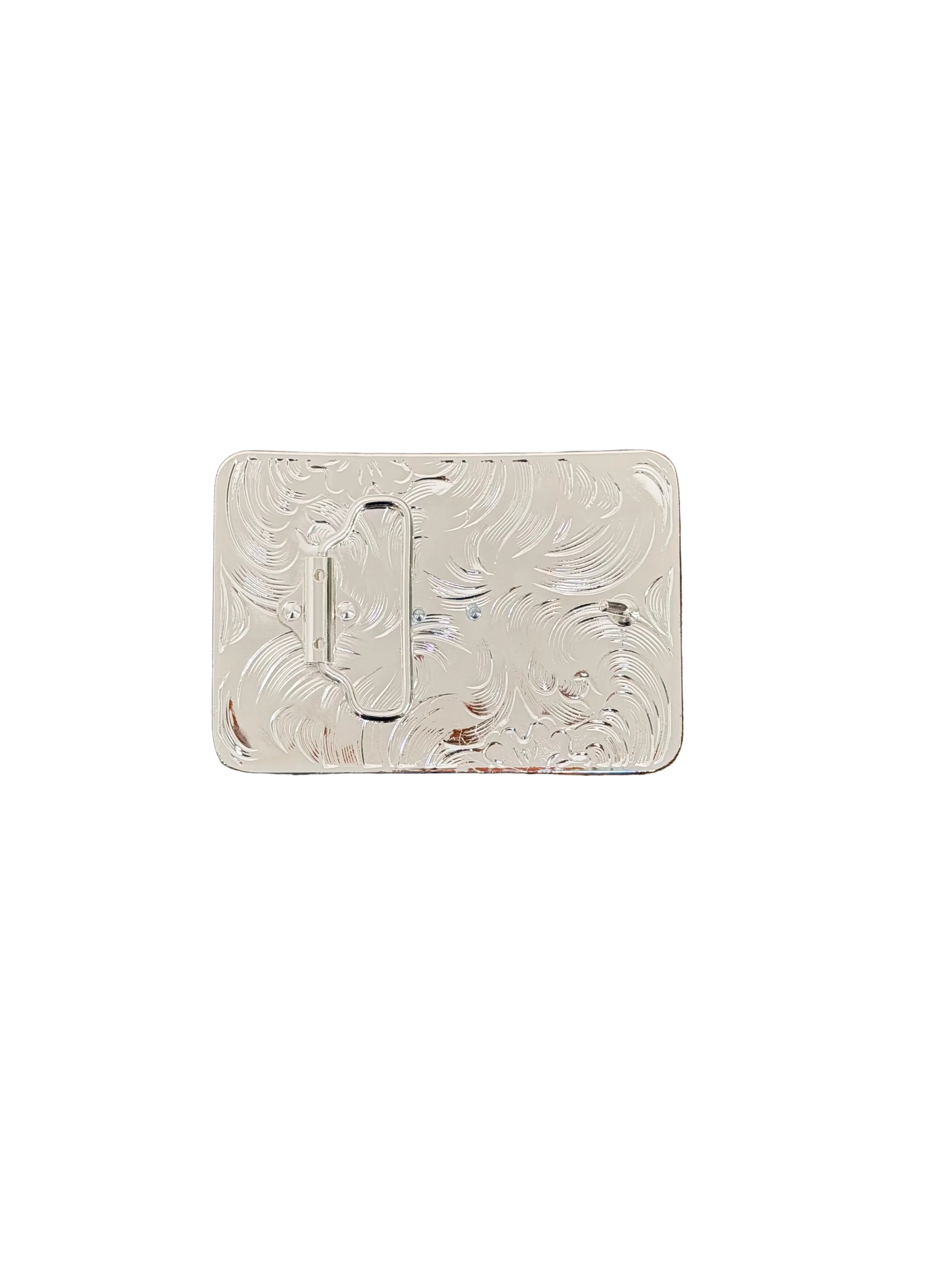 SQUARE SILVER-BLACK JINETE INCADO WITH HORSE BUCKLE