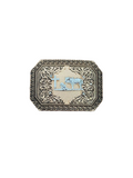 SQUARE FULL GOLD JINETE WITH HORSE DESING BUCKLE