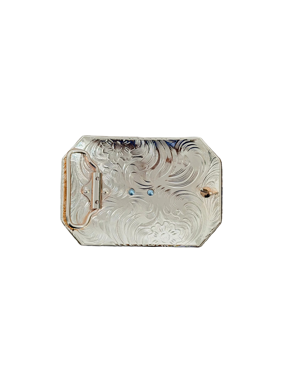 SQUARE FULL GOLD JINETE WITH HORSE DESING BUCKLE