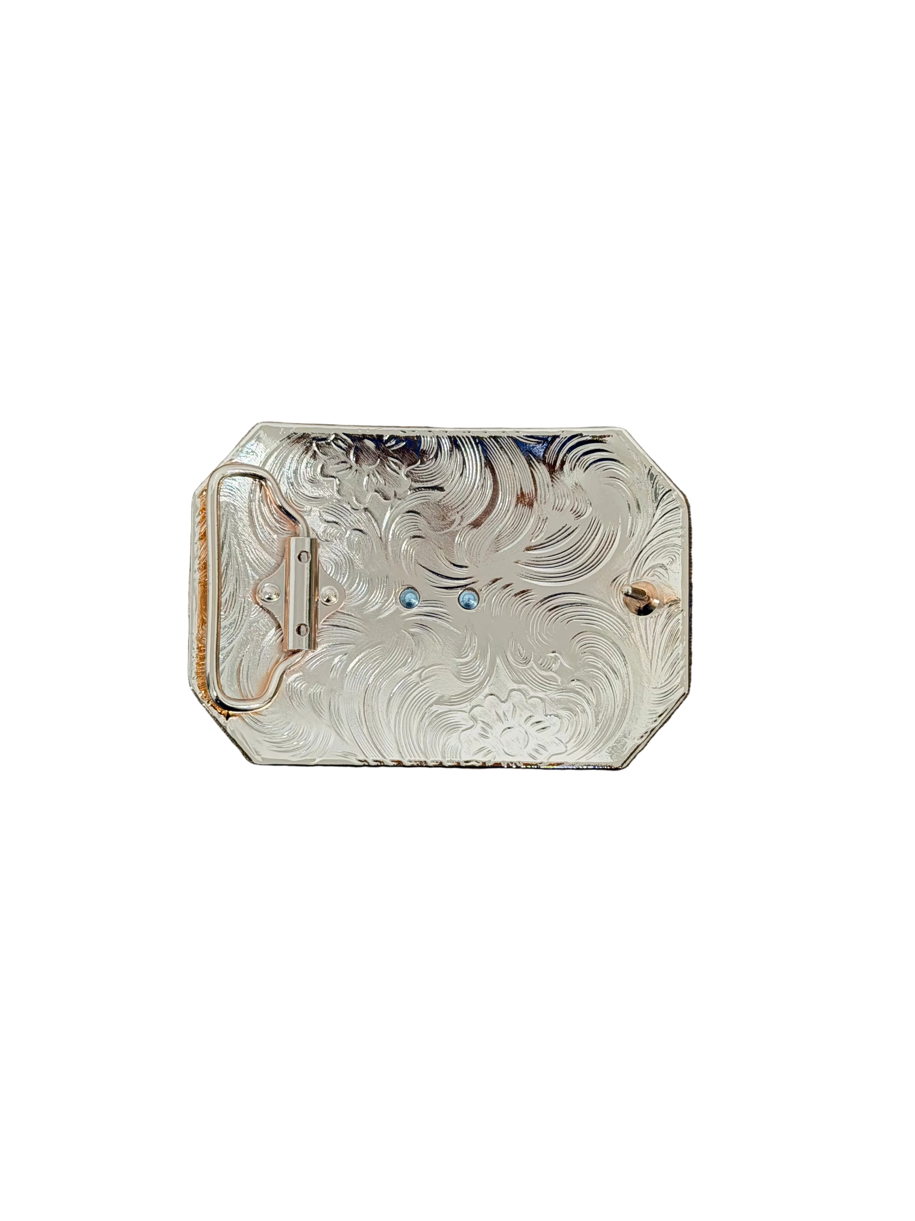 SQUARE FULL GOLD JINETE WITH HORSE DESING BUCKLE