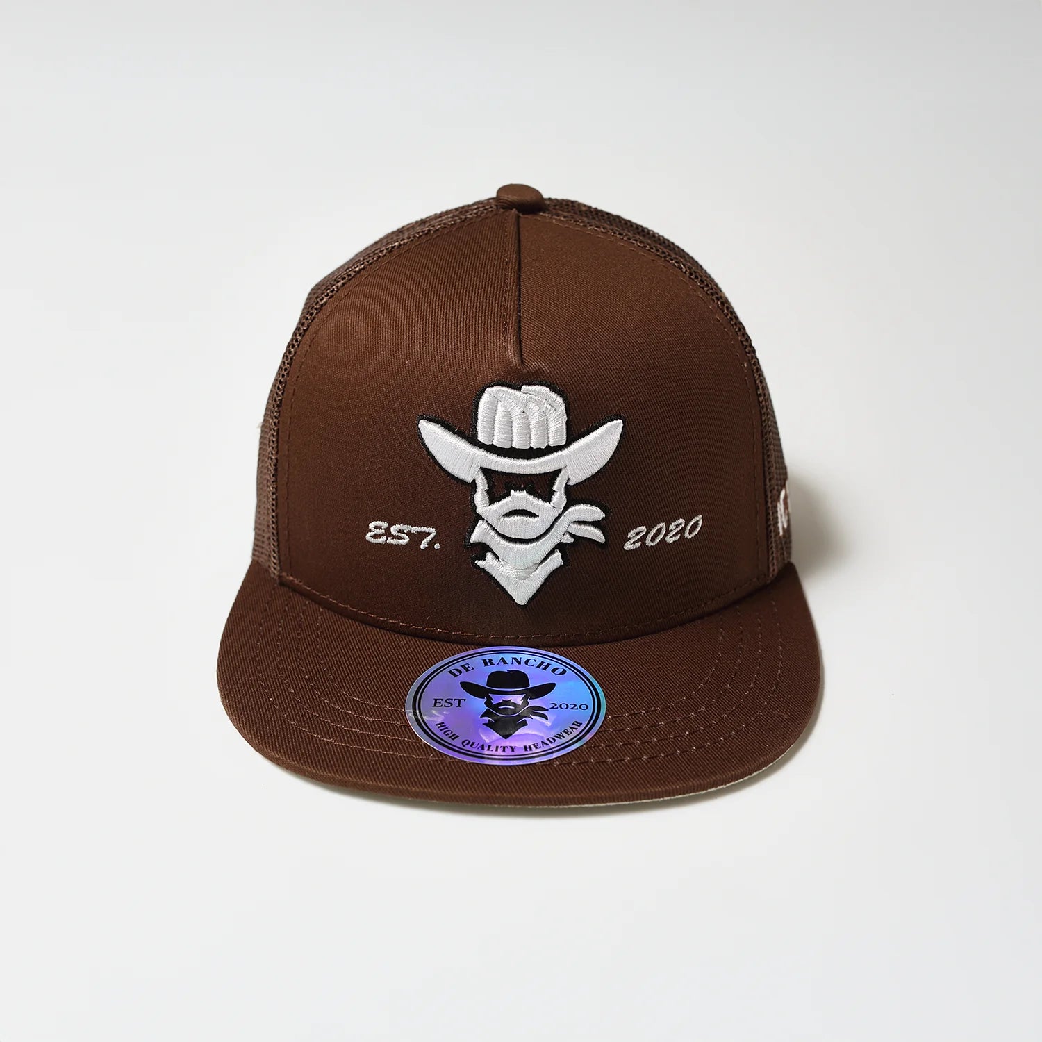 DE RANCHO FULL BROWN LOGO WESTERN CAP