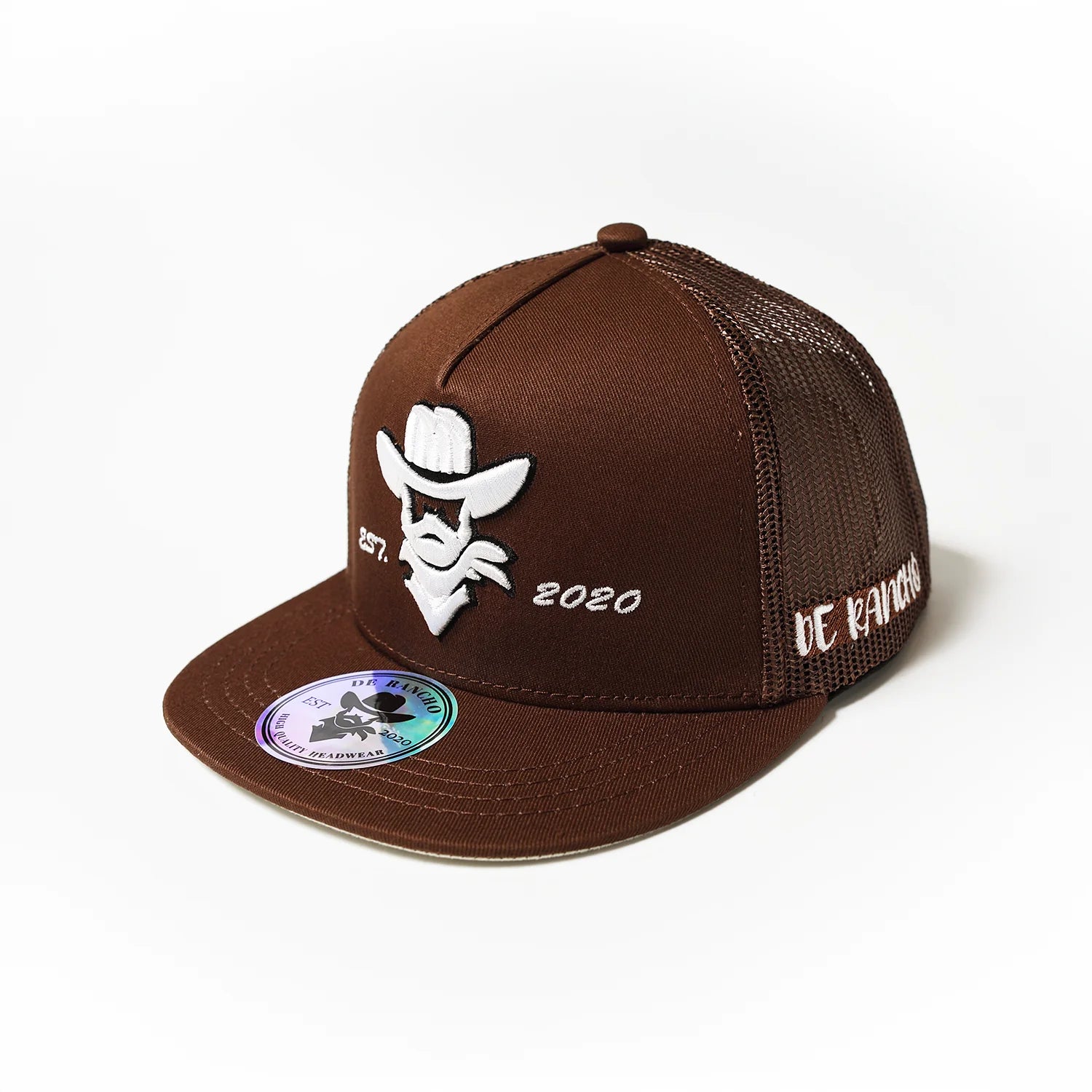 DE RANCHO FULL BROWN LOGO WESTERN CAP