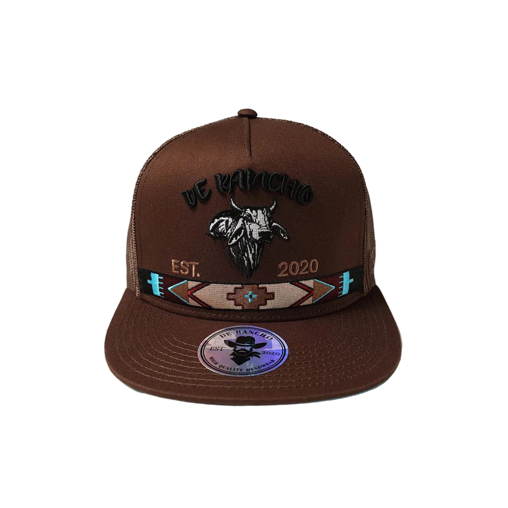 DE RANCHO BULL HORN AZTEC WESTERN CAP