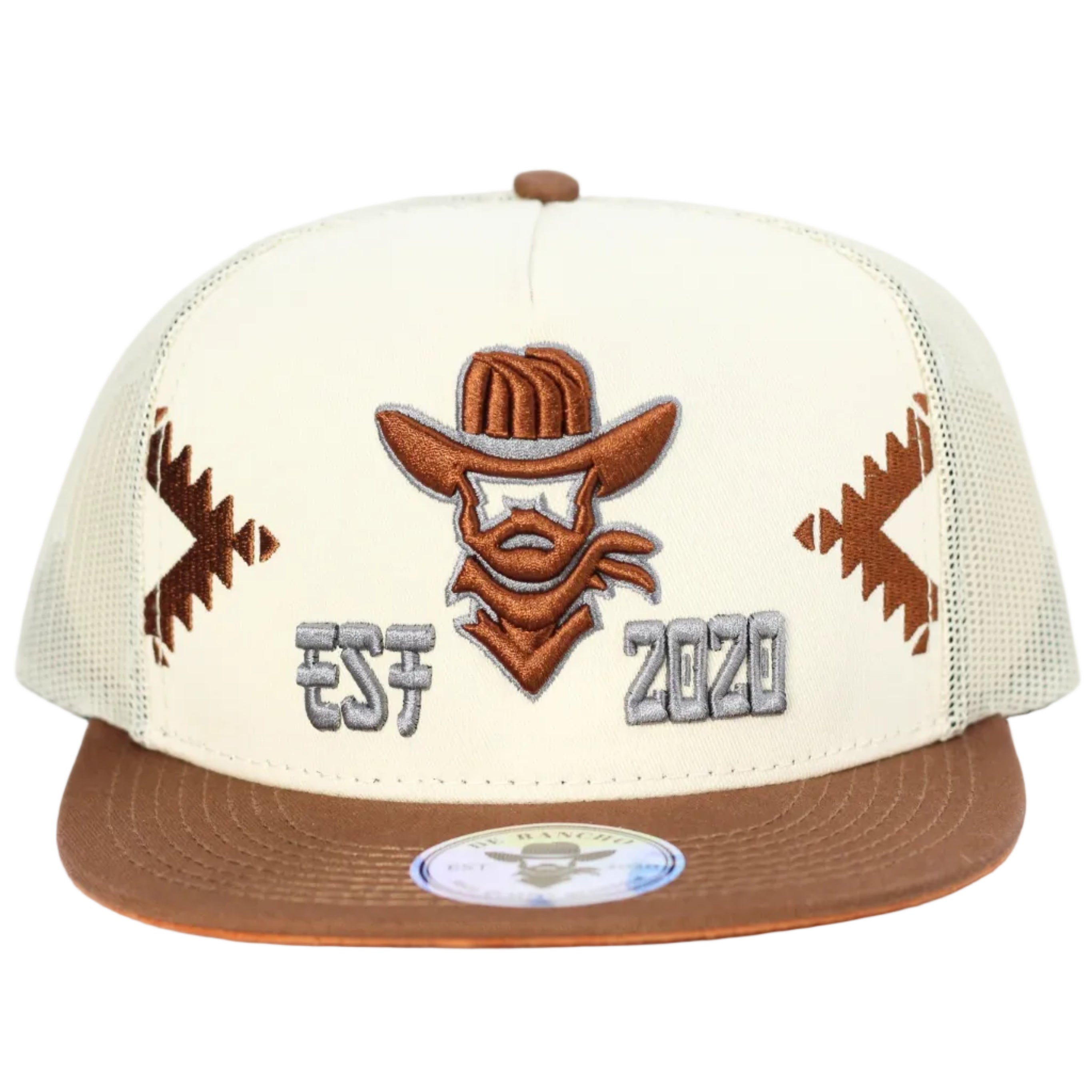 DE RANCHO AZTEC BEIGE WESTERN CAP