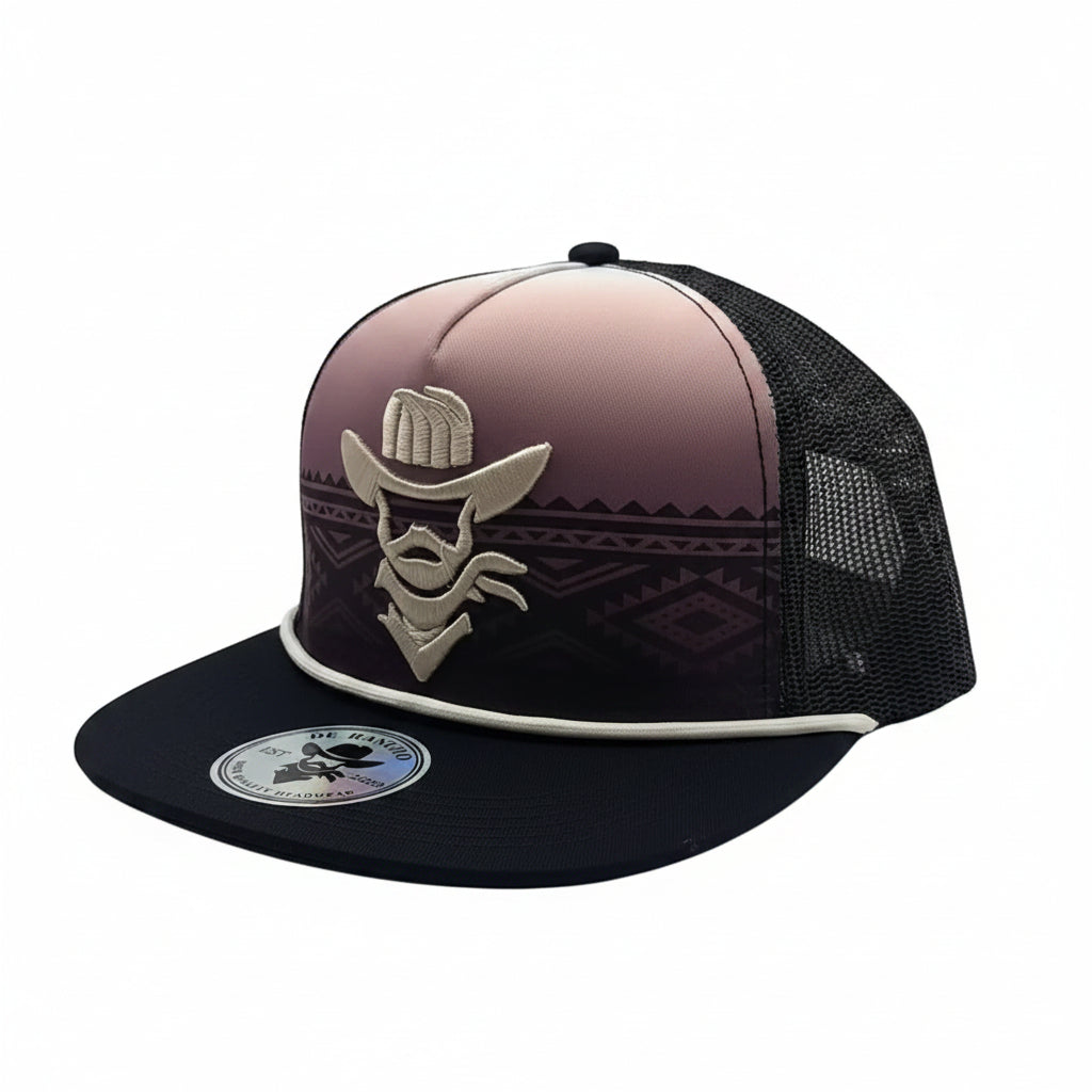 DE RANCHO AZTEC PURPLE BLACK WESTERN CAP