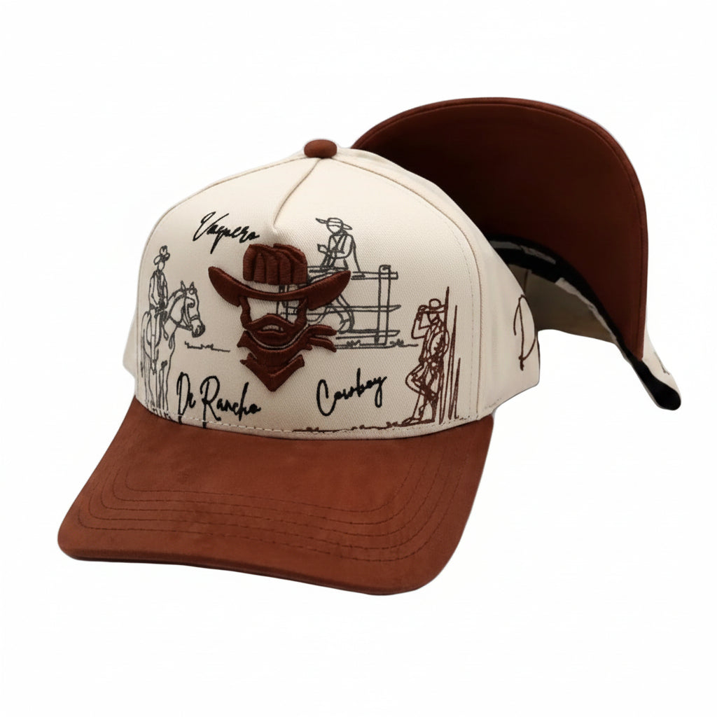 DE RANCHO COWBOY RANCH BEIGE WESTER CAP
