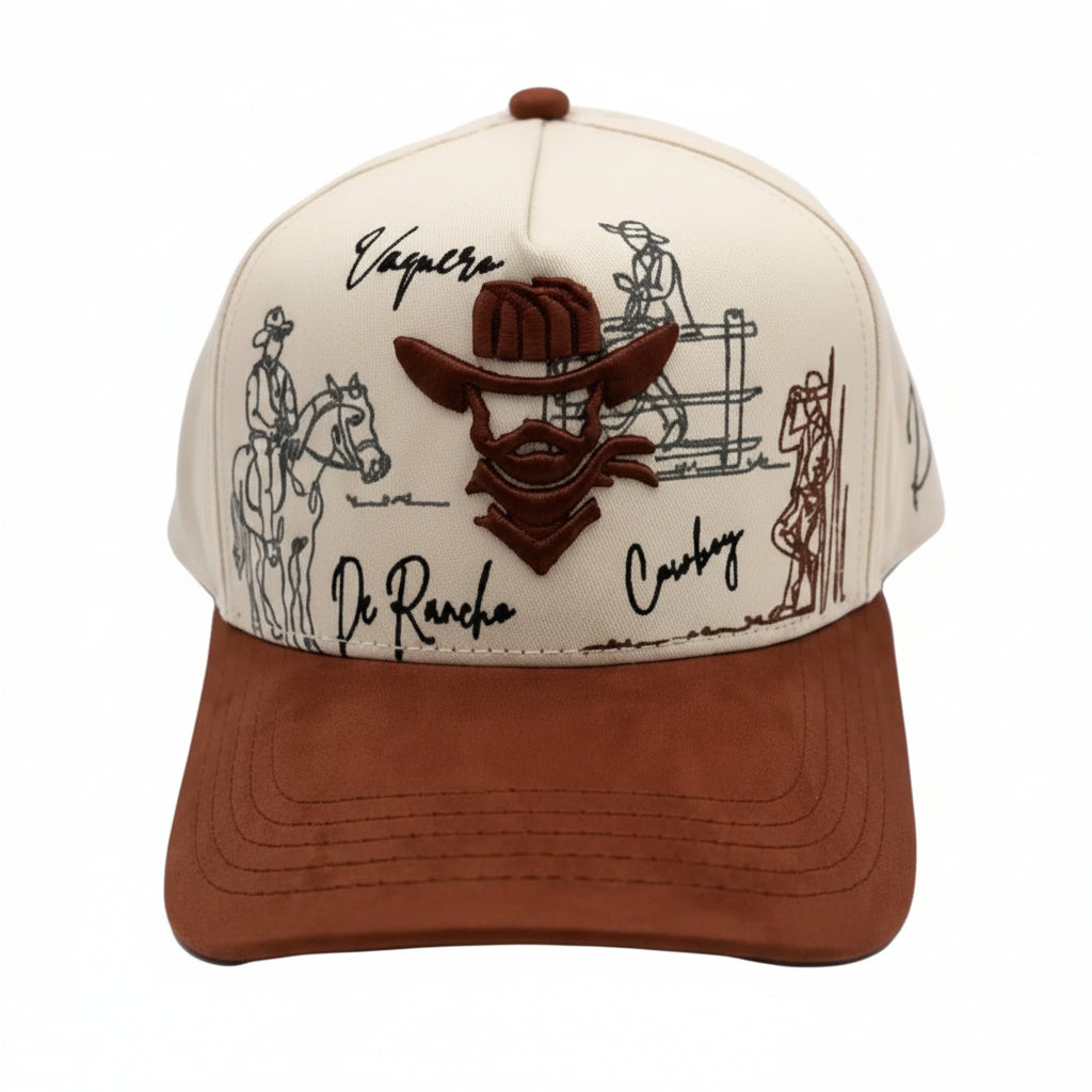 DE RANCHO COWBOY RANCH BEIGE WESTER CAP