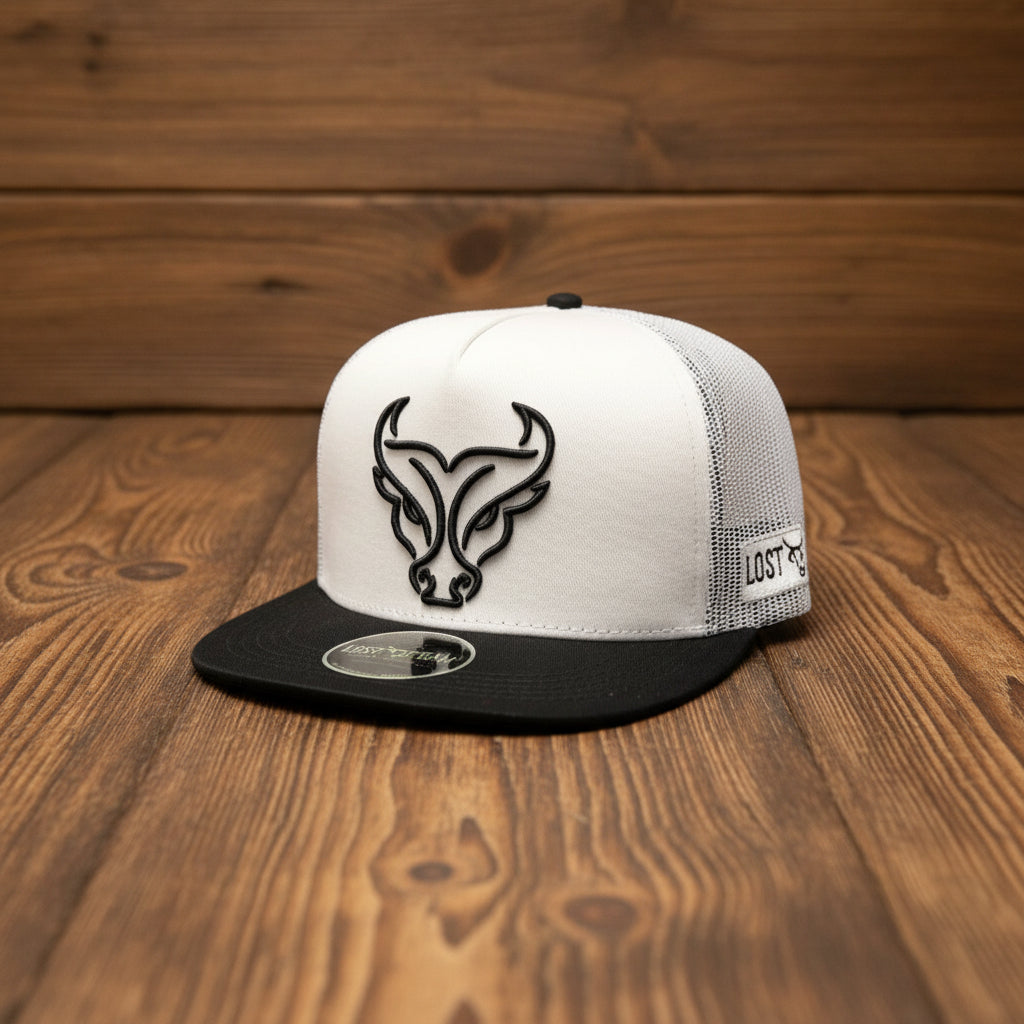LOST CALF AGGIE LONG HORN WHITE CAP