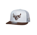 LOST CALF DAKOTA COWHIDE BROWN WHITE CAP