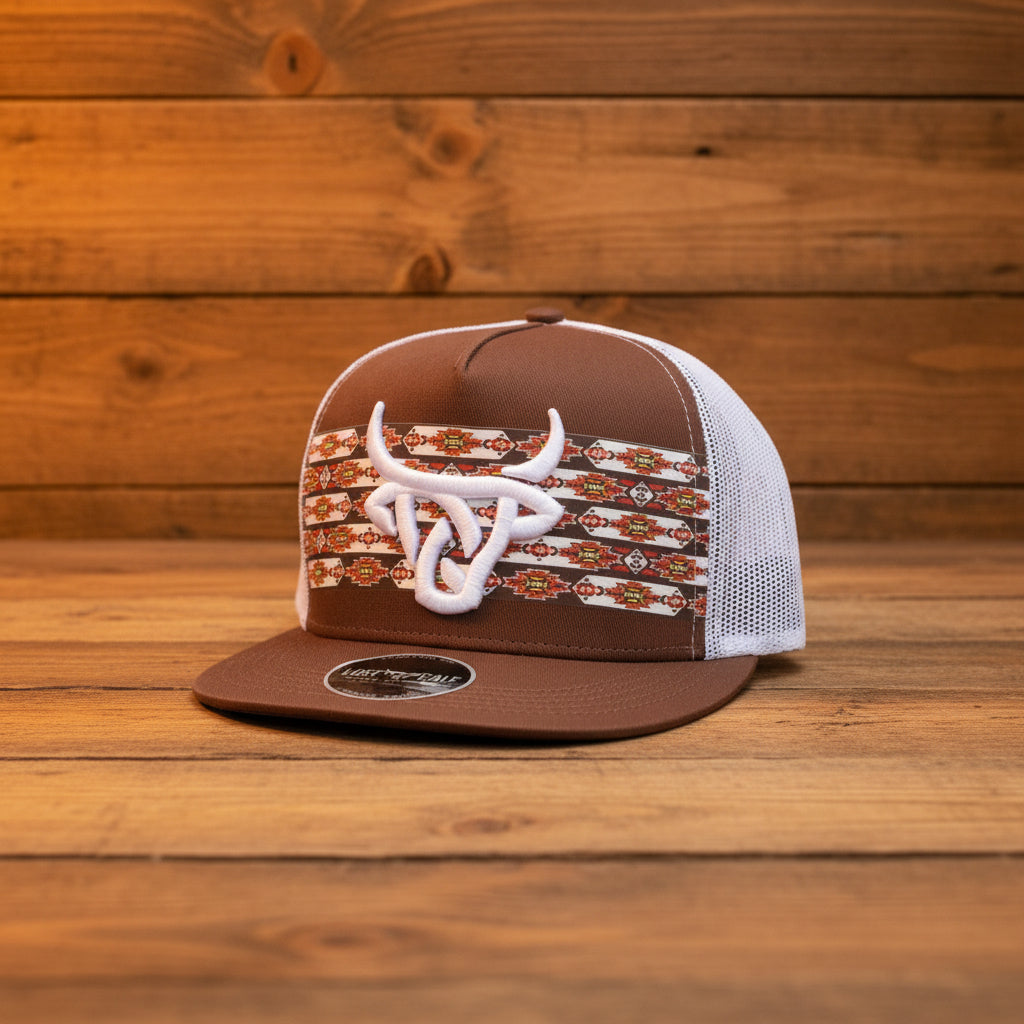 LOST CALF LOGO AZTEC BROWN CAP