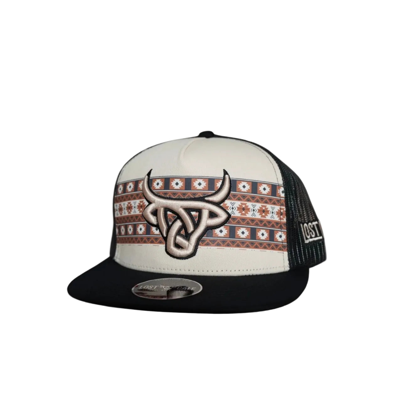 LOST CALF MEXICALI AZTEC BEIGE BLACK CAP