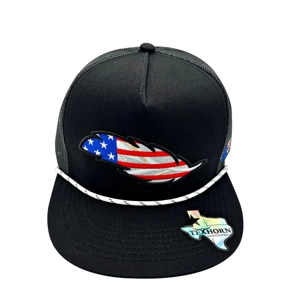 TEXHORN USA FEATHER BLACK CAP