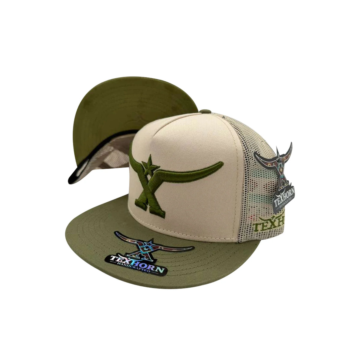 TEXHORN ARTEAGA GREEN BEIGE CAP