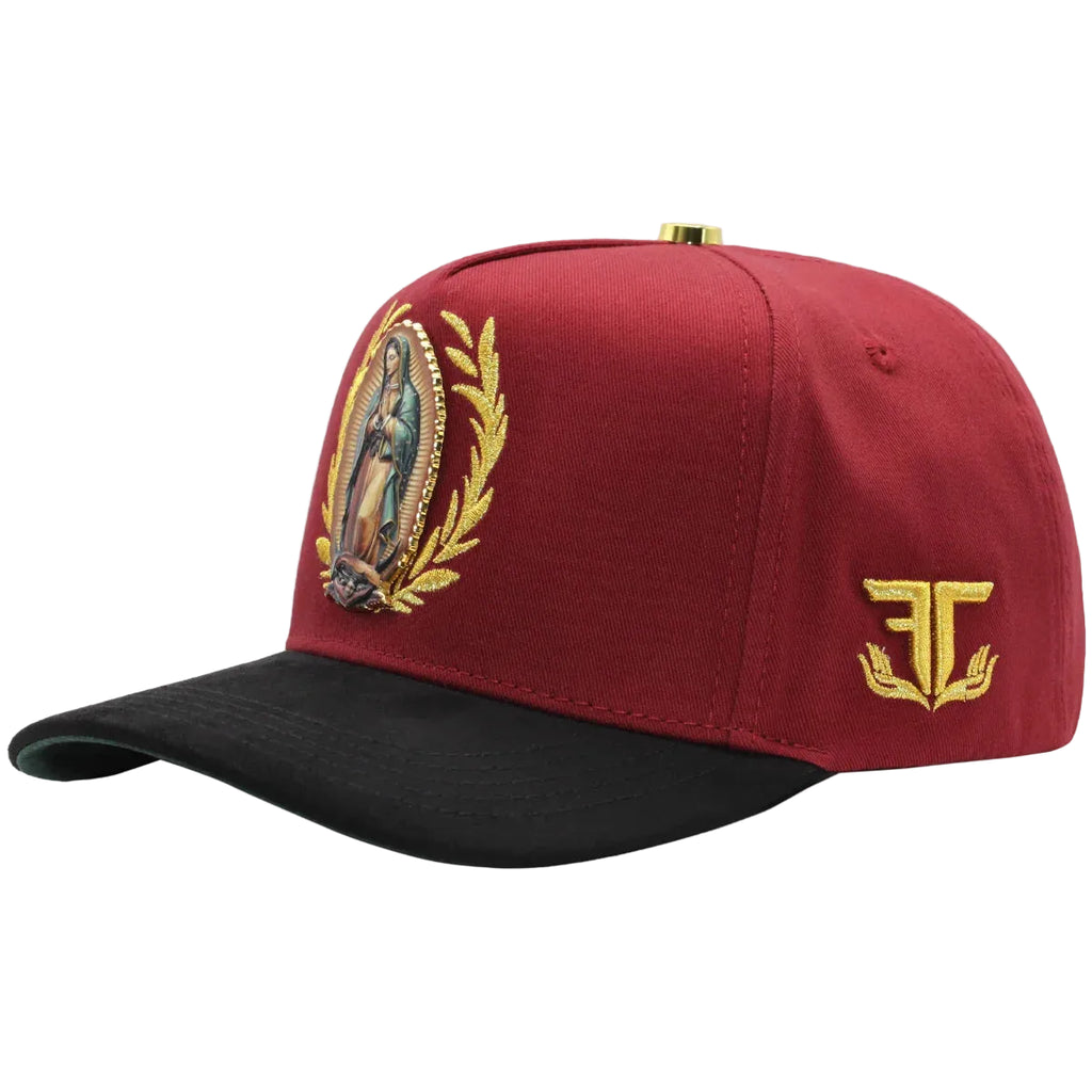 UNISEX CAP VIRGEN DE GUADALUPE BURGANDY-BLACK