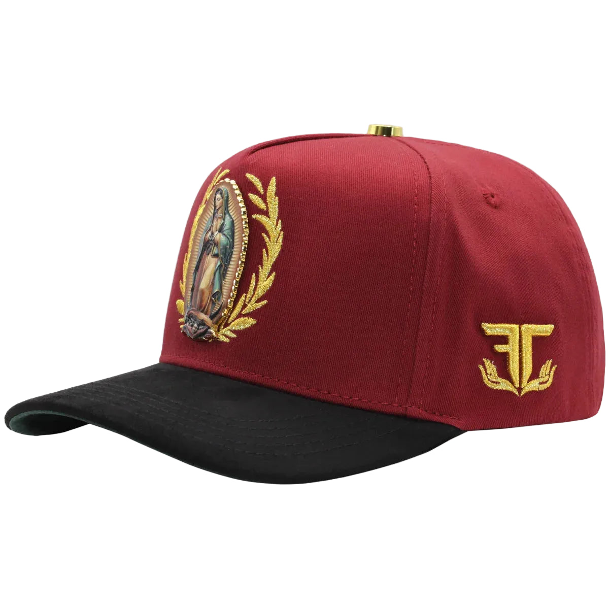 UNISEX CAP VIRGEN DE GUADALUPE BURGANDY-BLACK