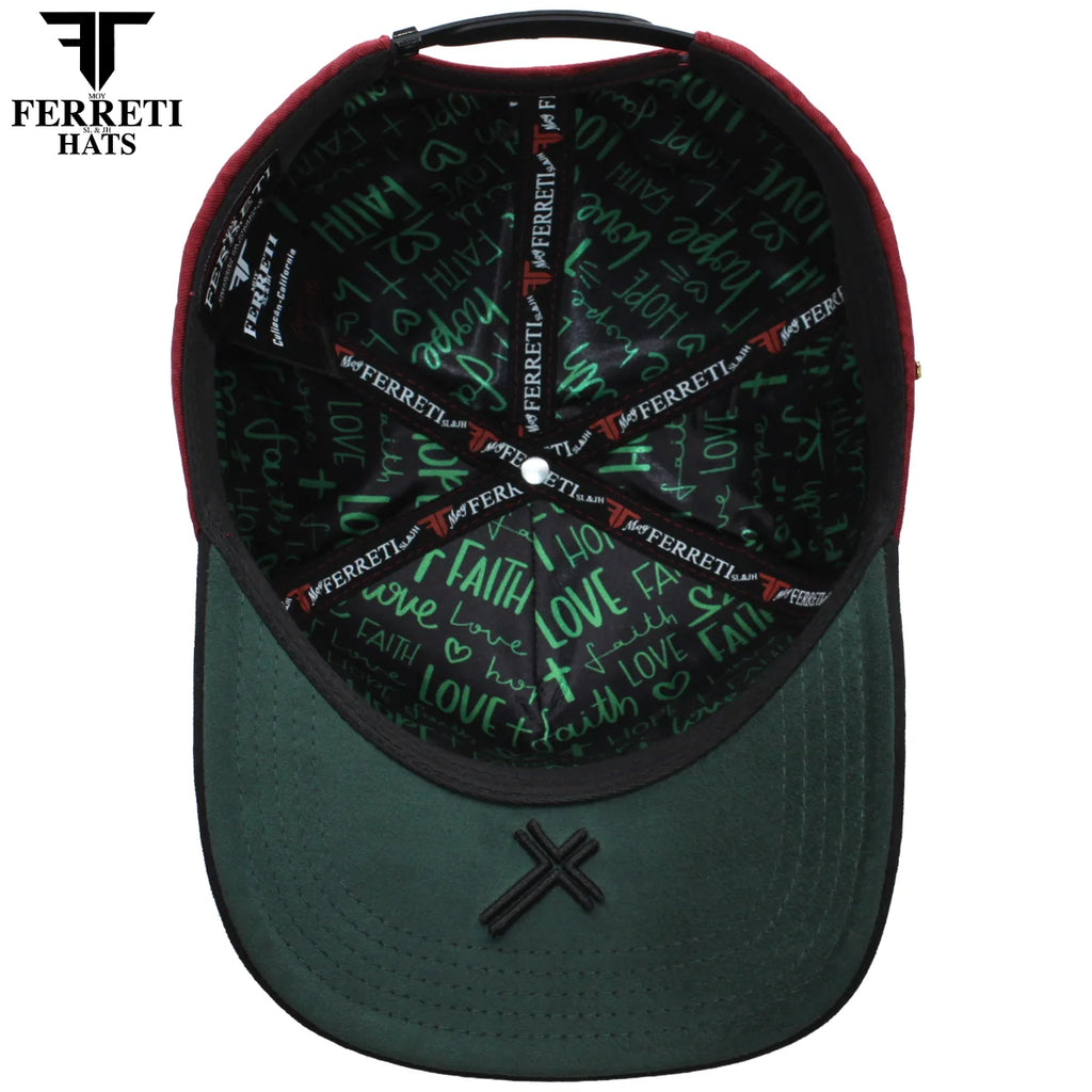 UNISEX CAP VIRGEN DE GUADALUPE BURGANDY-BLACK