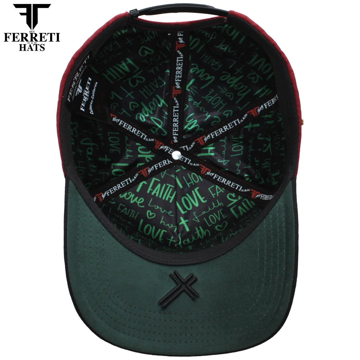 UNISEX CAP VIRGEN DE GUADALUPE BURGANDY-BLACK
