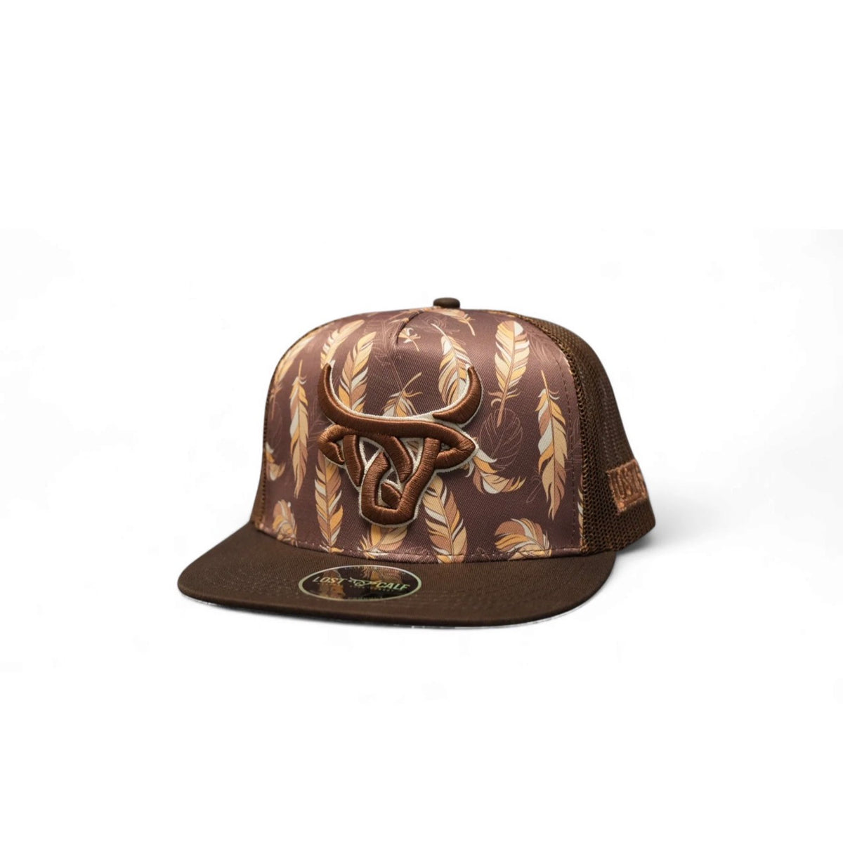 LOST CALF FEATHER BROWN CAP