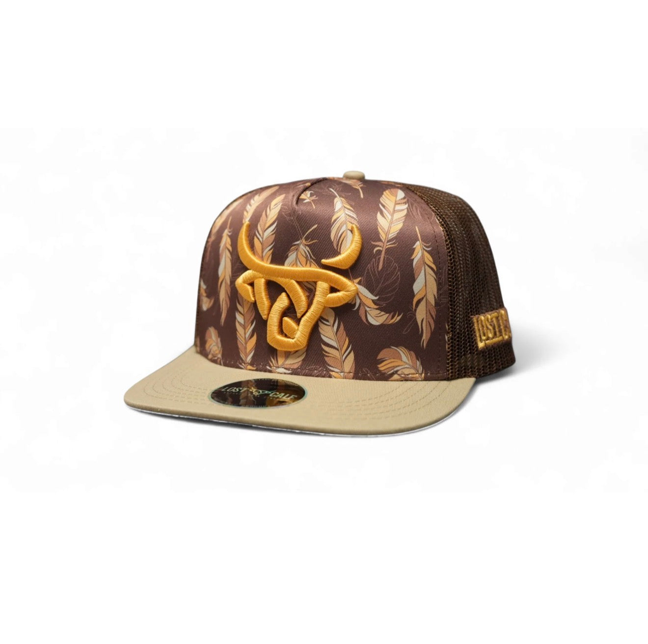 LOST CALF FEATHER AZTEC YELLOW CAP