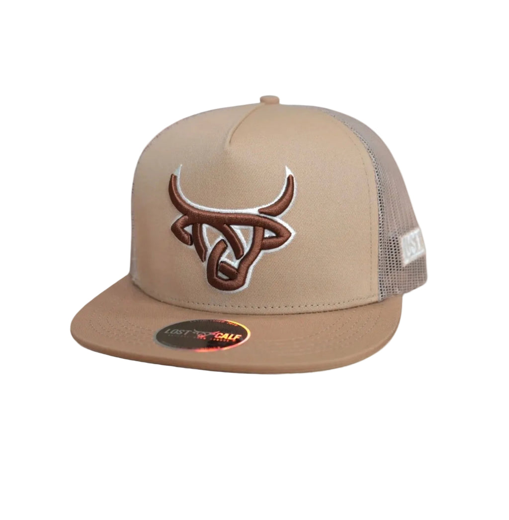 LOST CALF BEIGE NEON WHITE CAP