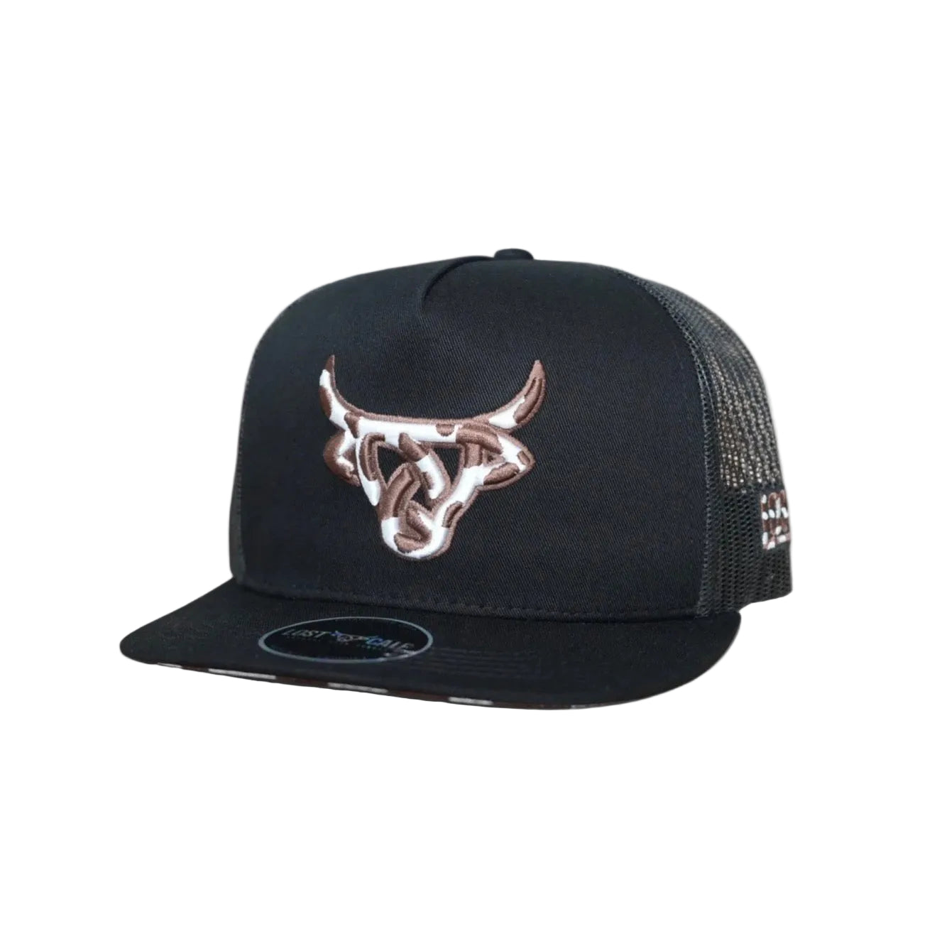 LOST CALF COW HIDE DESING BLACK CAP