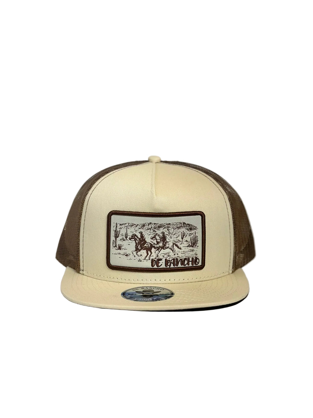 DE RANCHO HORSES RUNNING BEIGE CAP