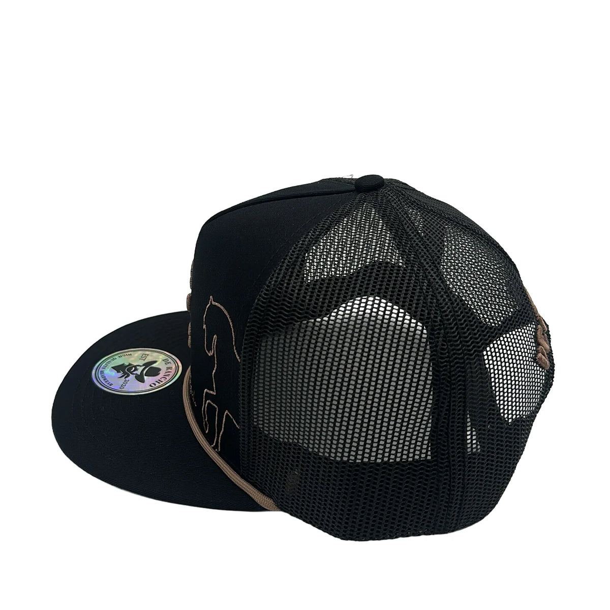 DE RANCHO HORSES BLACK-BROWN CAP