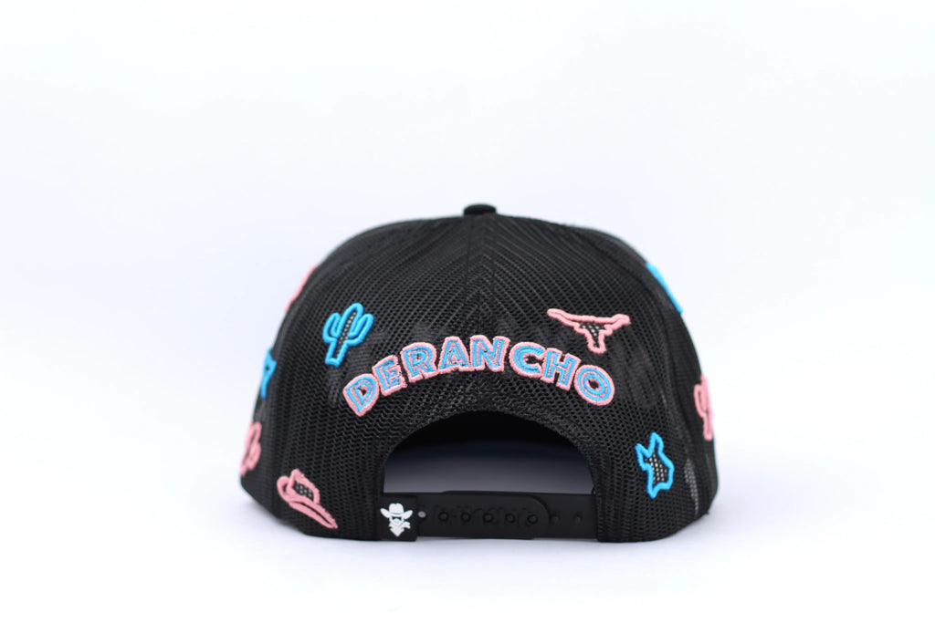 DE RANCHO NEON BLACK BLUE CAP