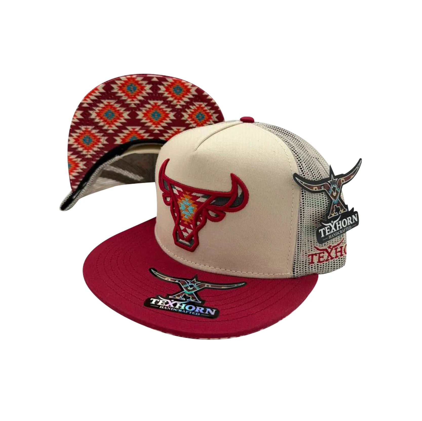 TEXHORN VICTORIA RED BULL AZTEC CAP
