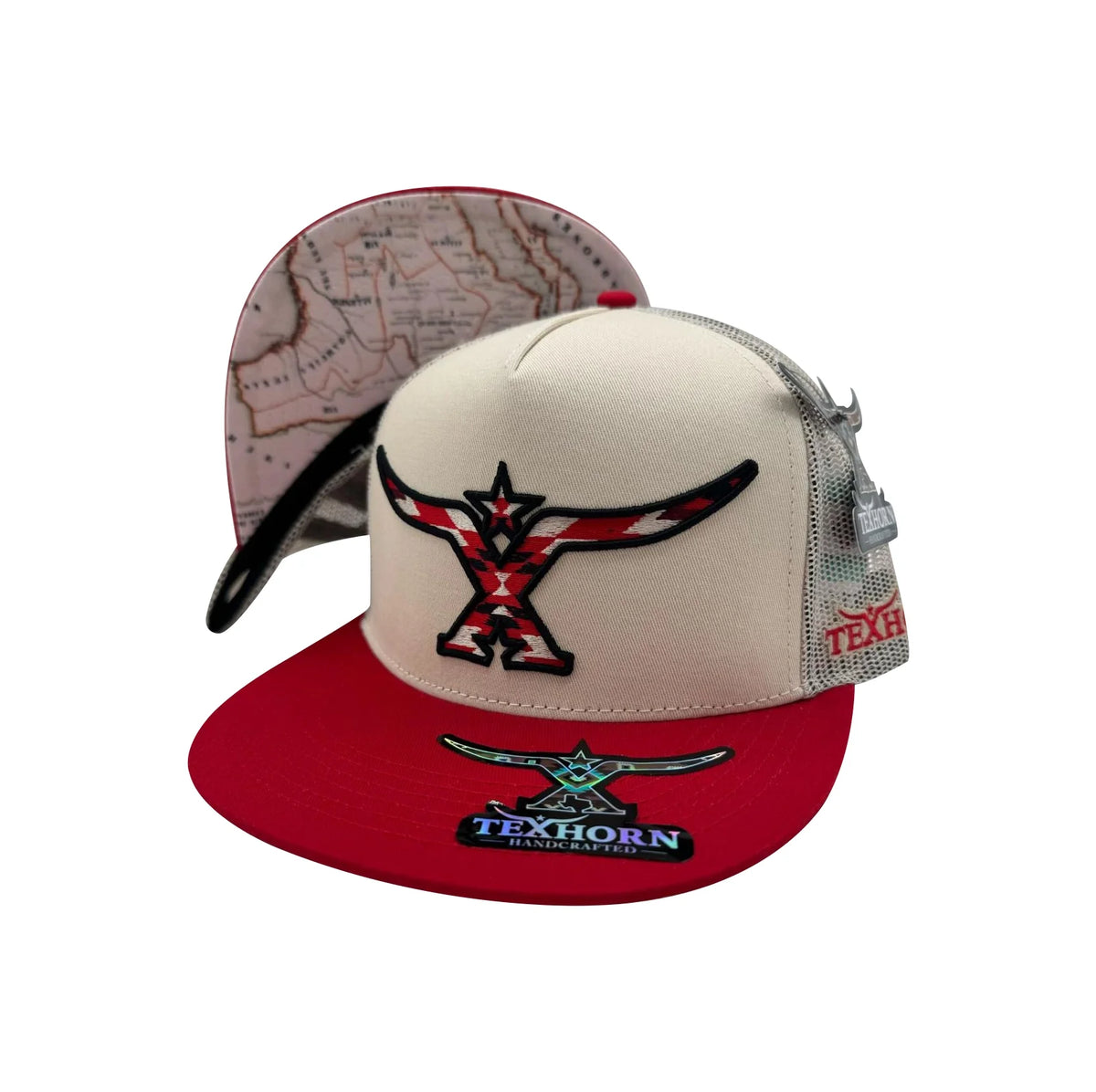 TEXHORN RIO GRANDE AZTEC BEIGE-RED CAP