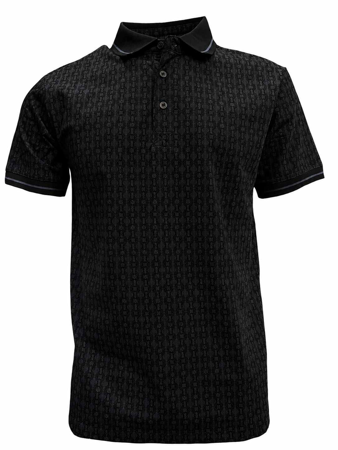 MENS  BLACK 28230 WESTER POLO SHIRT
